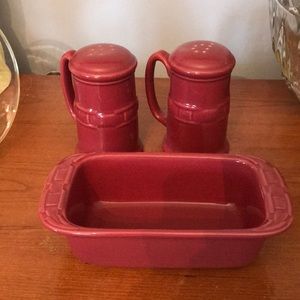 Salt and pepper shakers and mini loaf pan